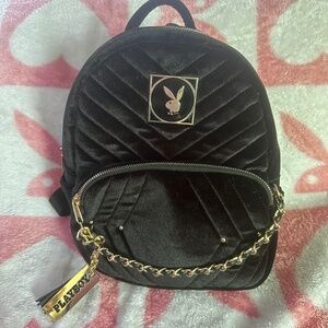 Velvet gold playboy mini bookbag